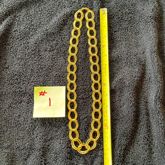 Vintage Gold Tone Napier Chunk Chain Nexklace - Picture 2 of 3